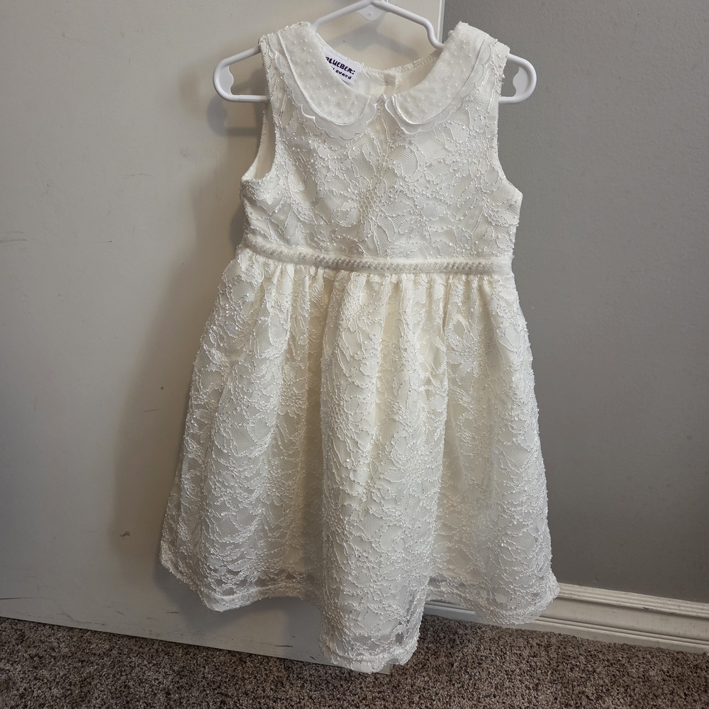 Elegant Ivory Lace Kids Dress 4T